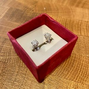 Diamond stud earrings